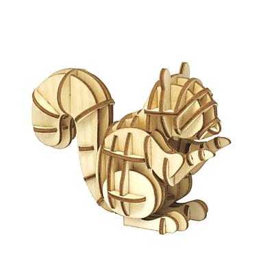 Dřevěné 3D puzzle s veverkou, sada pro kutily, kterou si užijí všichni od žáků základních škol až po dospělé, vzdělávací hračky pro chlapce a...