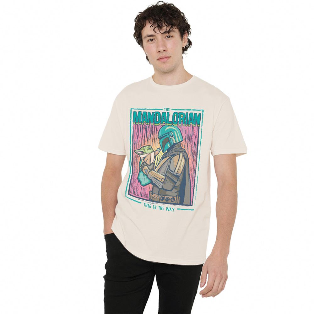 Star Wars: The Mandalorian Unisex Adult This Is The Way Linocut T-Shirt