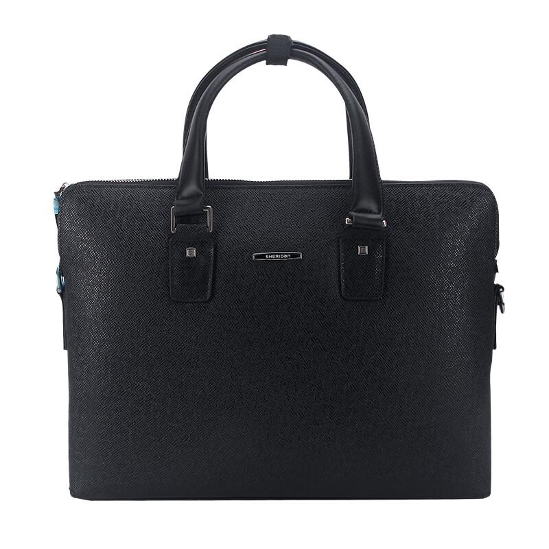 Мужской портфель Sheraton из кожи с тиснением под крокодила Medium 14-inch