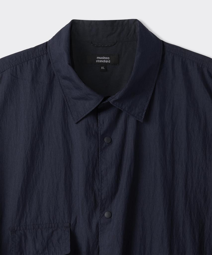 MUSINSA STANDARD [City Leisure] Cn Oversized Utility Shirt [Navy]