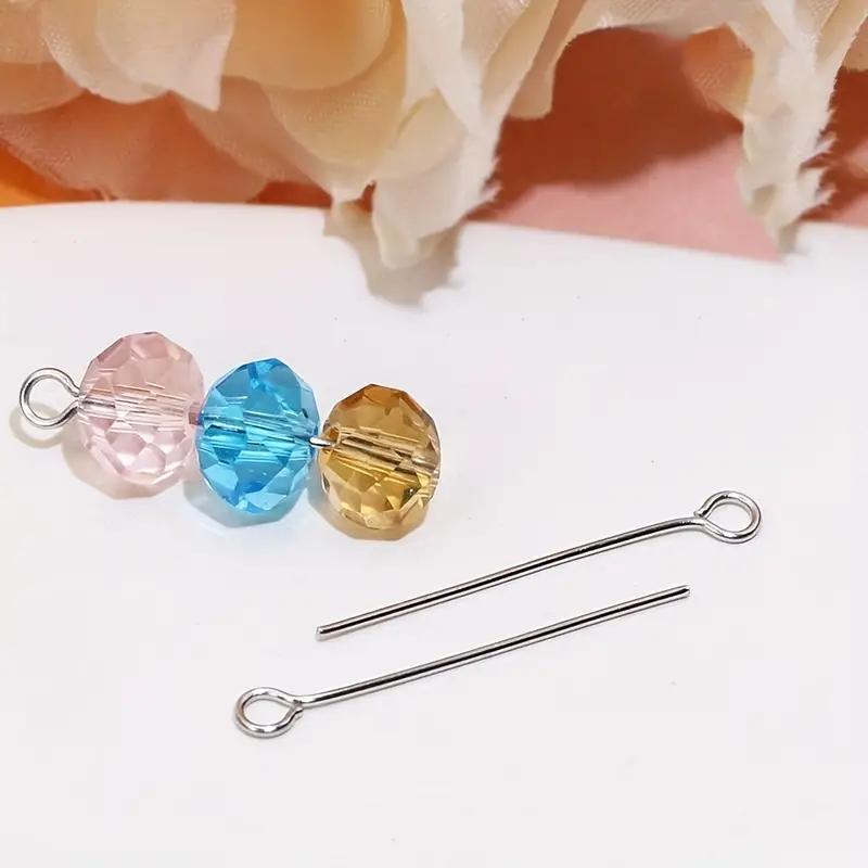 200 PEZZI 35mm Mini Spille con Occhiello in Filo Metallico Perline Piccole Spille con Testa ad Occhiello Aperto all'Ingrosso per Artigianato Fai-da-Te Perline
