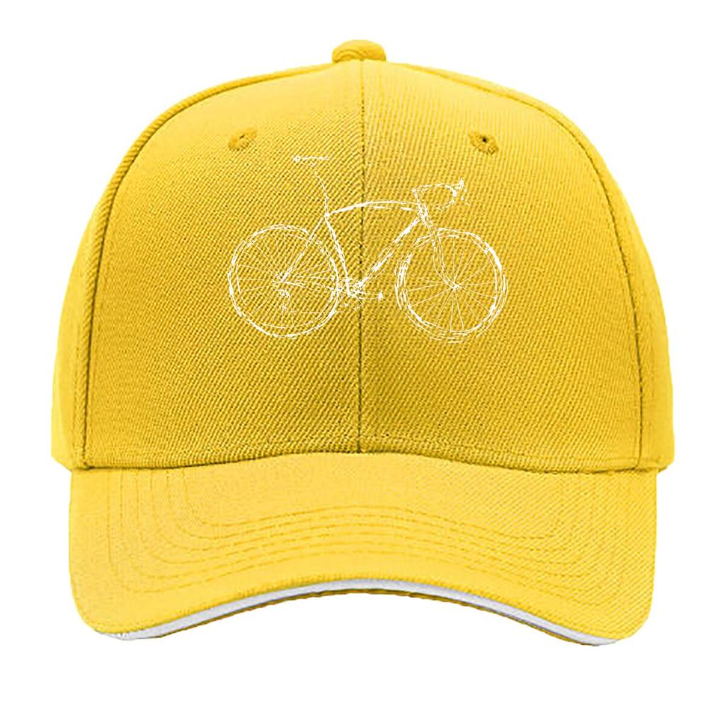 Vintage Mountain Bike Cyclist Outline Graphic Sandwich Baseball Cap Sun Cap Outdoor Workouts Hat