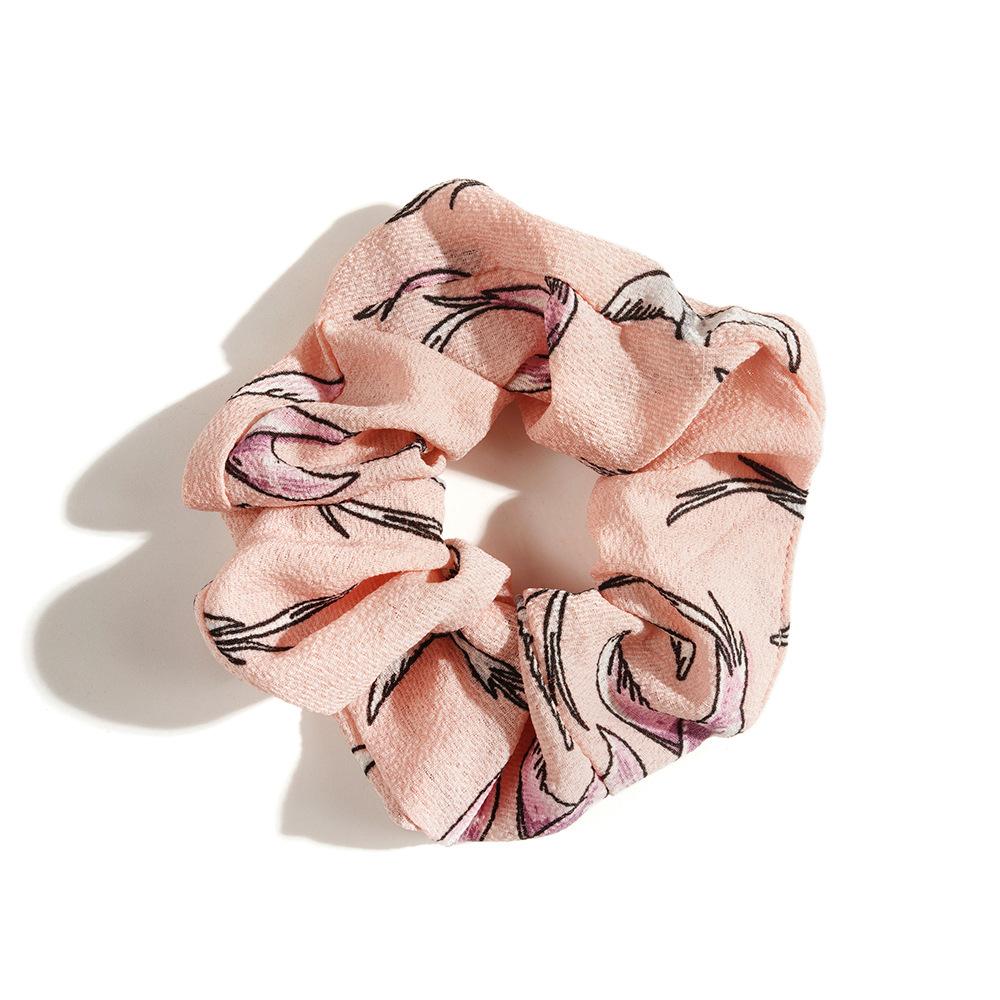 Leopard Print Hair Band Bohemian Large Intestine Band Small Fresh Commuter Rubber Band Flower Print Head Band Head Rope