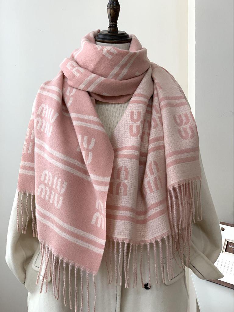 Women's Double-Sided Faux Cashmere Tassel Shawl - Warm, Thick High-End Autumn & Winter Scarf