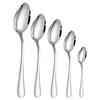 1010 Stainless Steel Dessert Spoon - Thick, Round, Mirror-Finish 304 Stainless Steel Tableware