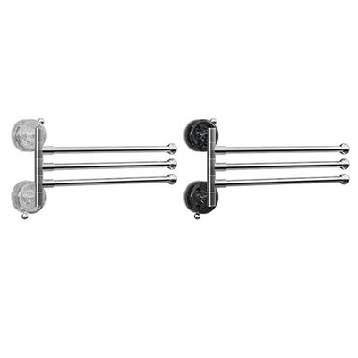 Transparent Towel Rack with 180 Degree Rotation for Small Bathroom Solutions