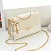 Pouch Ladies PU Leather Handbag with Tassel Pendant Fashion Messenger Bag Women Trendy Sequin Single Shoulder Bags