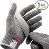 HPPE Level 5 Safety Cut-Resistant Gloves Anti Cut Proof Grey Anti-Cut Level Work Garden Butcher Gardening Handguard Kitchen Tool