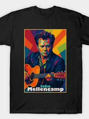 Men's & Women's John Mellencamp Signature Iconic Retro Print Unisex 100% Cotton T-Shirt, Soft, All Season Casual Streetwear Essent