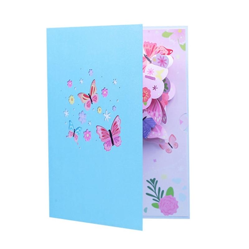 Butterfly Birthday Card Handmade Popup Designs Invitation Card for Anniversaries Celebration and Gifting