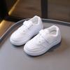 Lightweight Kids Sneakers Boys Girls Toddler To Kid White Casual Running Shoes With Hook Loop