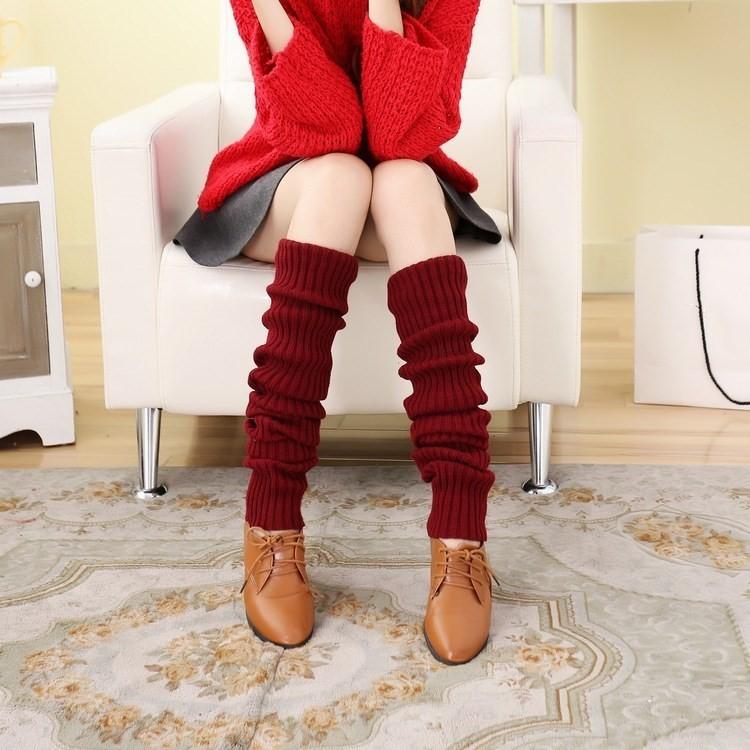 Luxurious Thick Long Snow Knit Leg Warmers Over Knee Women Breathable Acrylic Winter Socks
