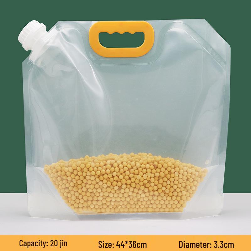 Moisture-Proof & Insect-Resistant Grain Storage Bag - Thick, Transparent & Portable for Household Use