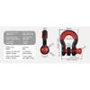 SucceBuy 2 Pezzi Grillo ad Anello a D da 3/4" 62832lb Carico di Rottura Grilli ad Arco con Isolatore e Rondelle per Recupero Veicolo Fuoristrada Jeep