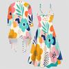 Women Plus Size Two Piece Outfit Long Sleeve Open Cardigan Cami Maxi Dress