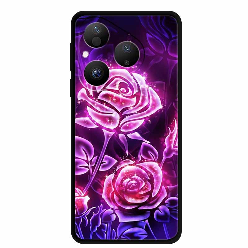Colorful Case For Huawei Pura 80 Case Cartoon Animal Silicone Black Soft Cover for Huawei Pura 80 Case Protective Bumper Pura80