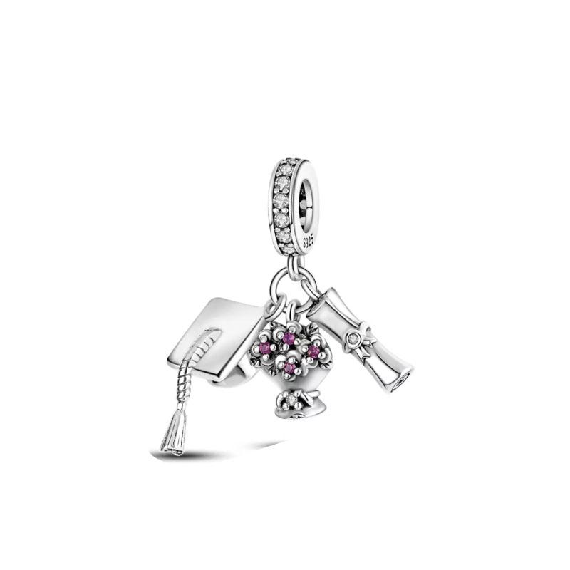 New Fine Copper Plated Sun Moon Star Pendant Diy Bead Dangle Charm Fit Original Bracelet Women Jewelry