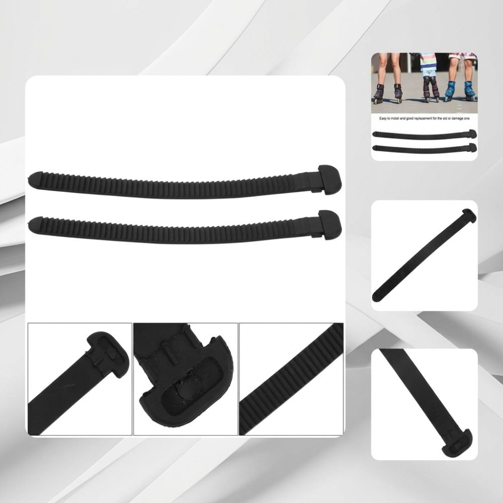 2 Stück Bequemer Rollschuhgurt Einfache Montage T-förmiger Gurt Skateboard-Zubehörgurt Eislaufen
