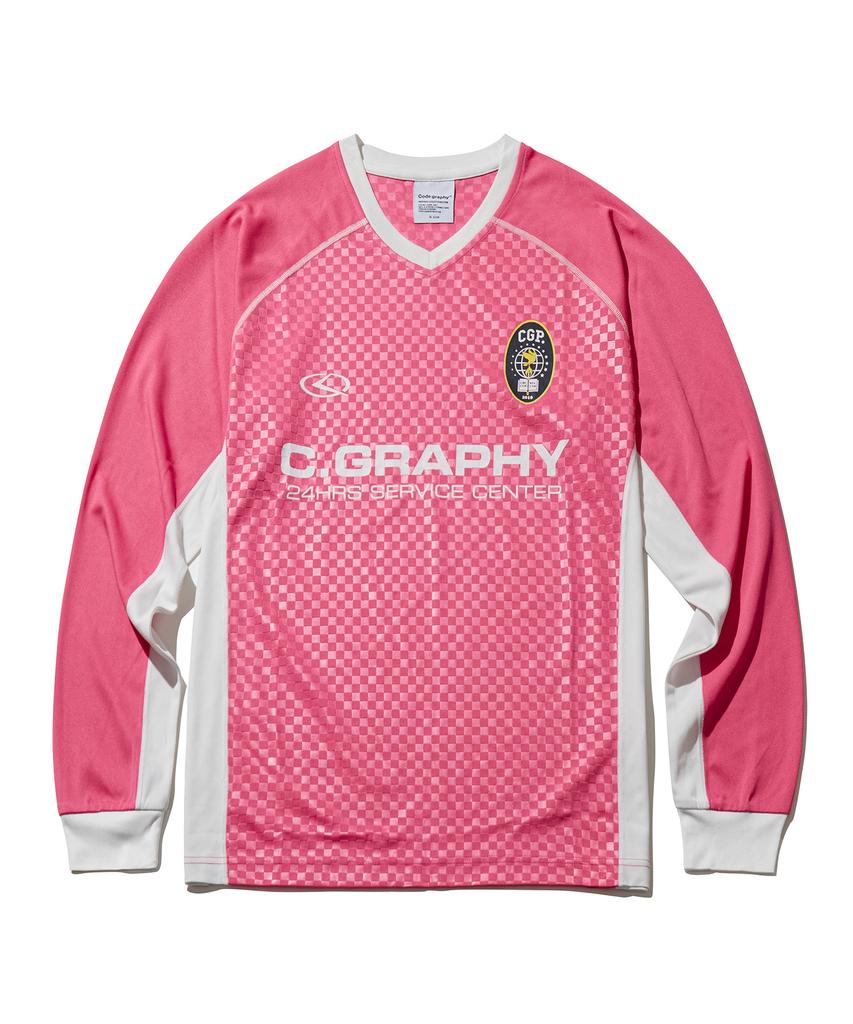 Code Graphy 24H Sports Long Sleeve Jersey T-Shirt_Hot Pink