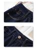 Dark Blue Women's Wide-Leg Jeans - Summer 2025 Petite Pear-Shaped Fit, Loose-Slimming Straight-Leg Pants