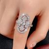 New Creative Design Geometric Shaped Cubic Zirconia Women Rings Modern Fashion Wedding Engagement Accessory Zircon Wholesale