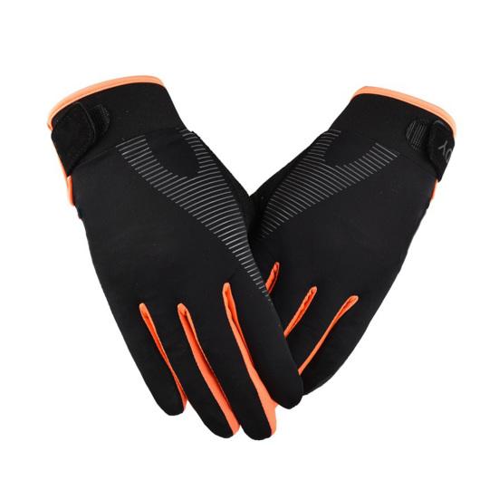 1 Pair Ice Silk Gloves Full Finger Breathable Unisex Outdoor Sports Touch Screen Climbing Fitness Bicycling Gloves for Weight Lifting Exercise