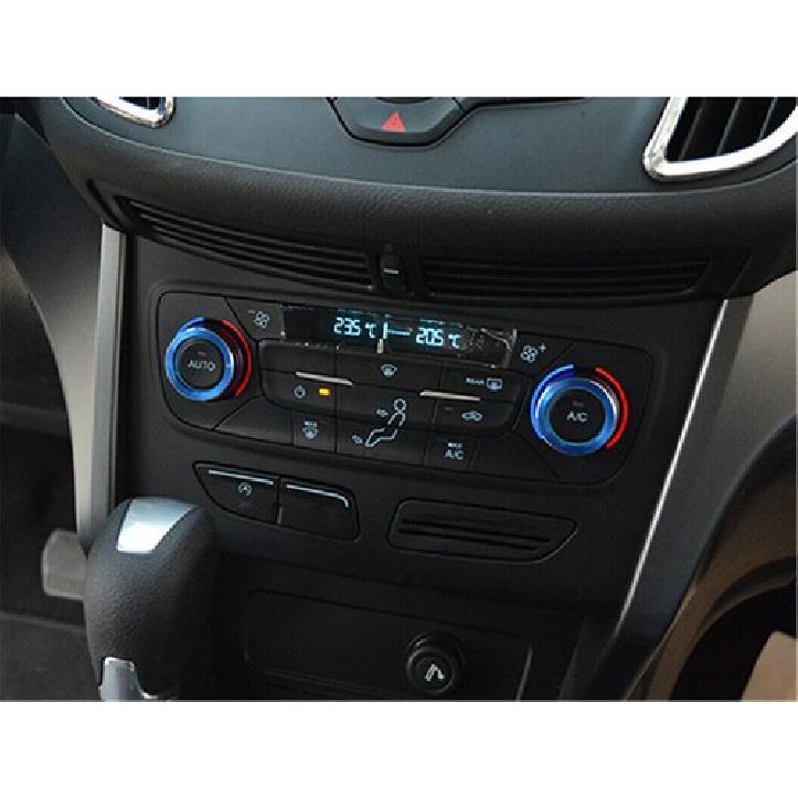 Aluminum Blue 2017- Cover Trim Middle Console Ac Knob For Ford Escape Kuga