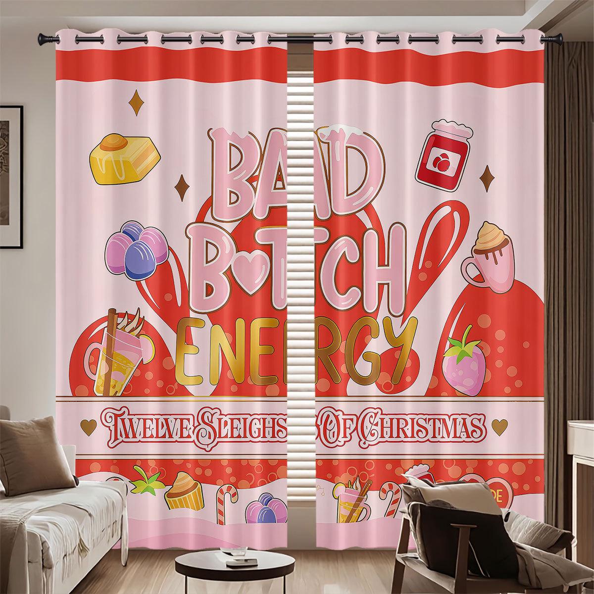 

Digital Print Christmas Bubble Water Blackout Curtains - Custom Image, High-Precision Polyester, Sun Protection. 140x160 cm