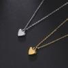 Stainless Steel Waterproof Glossy Heart-Shaped Pendant Necklace for Women Fashion Exquisite Collarbone Chain Jewelry Gifts