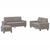 3 Piece Sofa Set Taupe Fabric