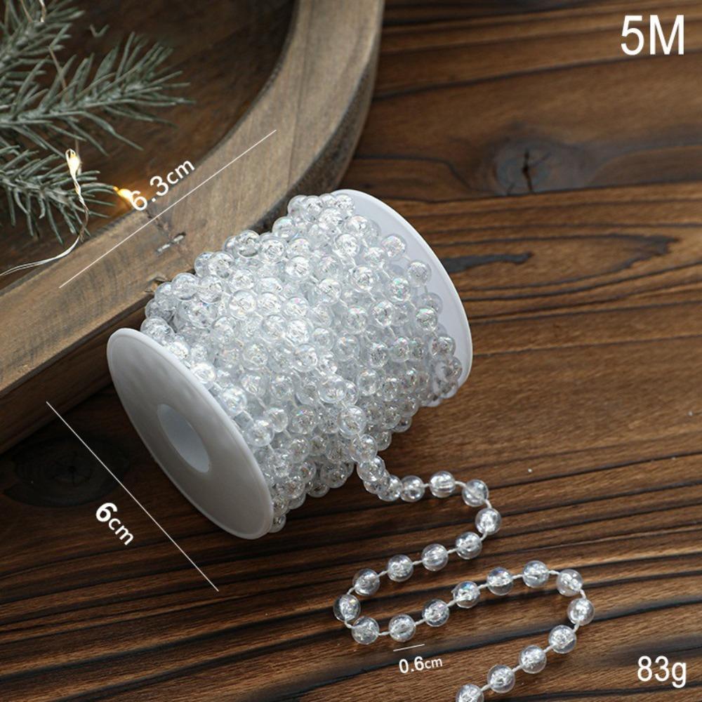 

Нитка бисера Рождественская цепочка из бисера 5/10 м Рождественская сцена Декор Реквизит Рождественский подвесной кулон Рождество Ball Bead-5M