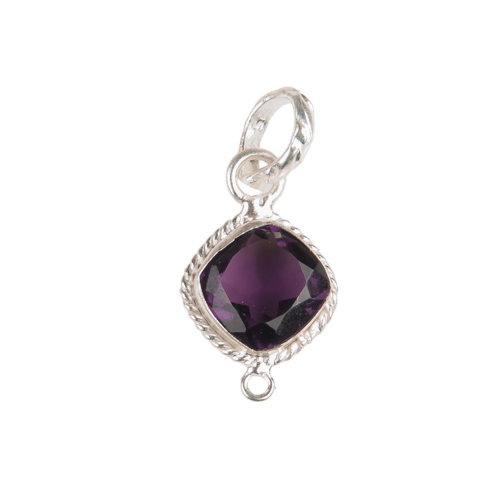 African Amethyst 925 Sterling Silver Boho Pendant1.30" , Natural Gemstone Handmade Jewelry Necklace PP-11-4