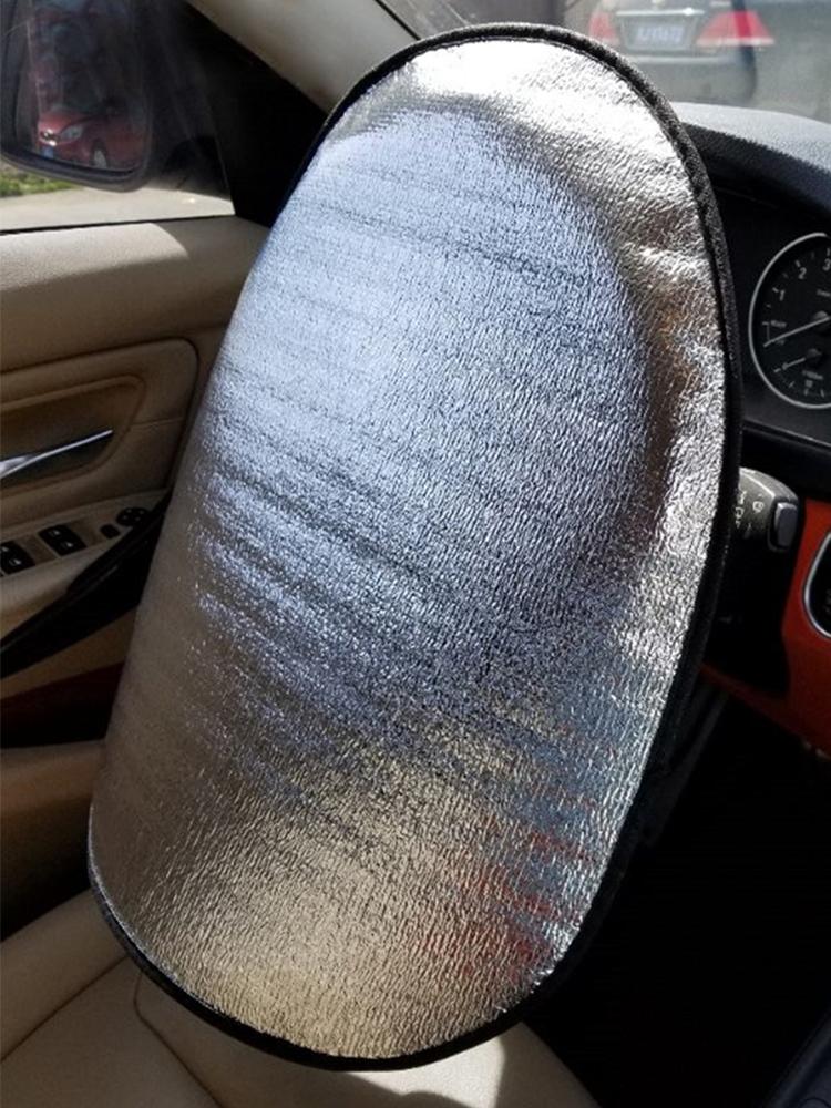 Car Steering Wheel Sun Shade Thick Sun Protection Foldable Anti-uv Sunscreen Car Supplies Car Steering Wheel Cover Silver