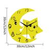 Moon and star shaped wall clock, living room, bedroom, classroom, home decoration, clock, holiday accessories, birthday party su