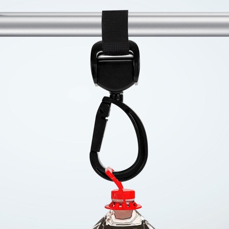 Upgrades Prams Hooks Rotatable Pram Clip Secure & Rotate Pram Hooks Strong Load Capacity for Hanging Bags On Prams
