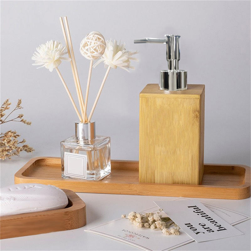 Neue Chinesische Bambuslotion Kann Nachgefüllt Werden Shampoo Pumpflasche Hotel Zuhause Restaurant Badezimmer Unterverpackungstank Zubehör