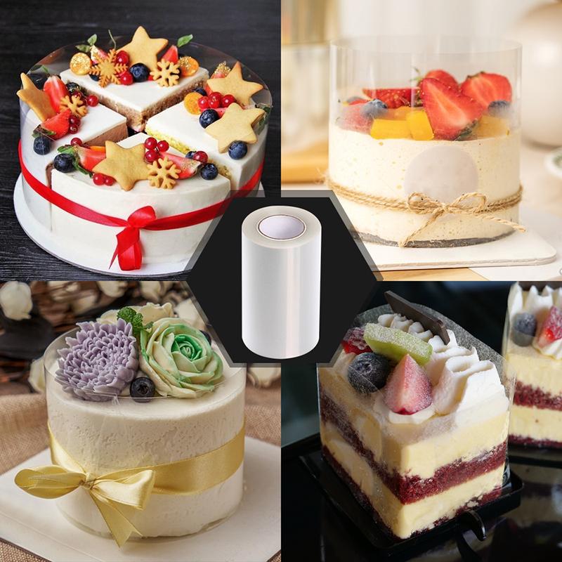 Kitchen Bakeware Acetate Film for Cake Decor Transparent Cake Surround Film Mousse Cake Sheets Surrounding Edge DIY Cake Collar