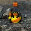 Spartan Warrior Duck Figurine, 3D Printed Motorcycle Rider Duck Statue, Cartoon Yellow Duck Tabletop Ornament, Gift Duck Lovers