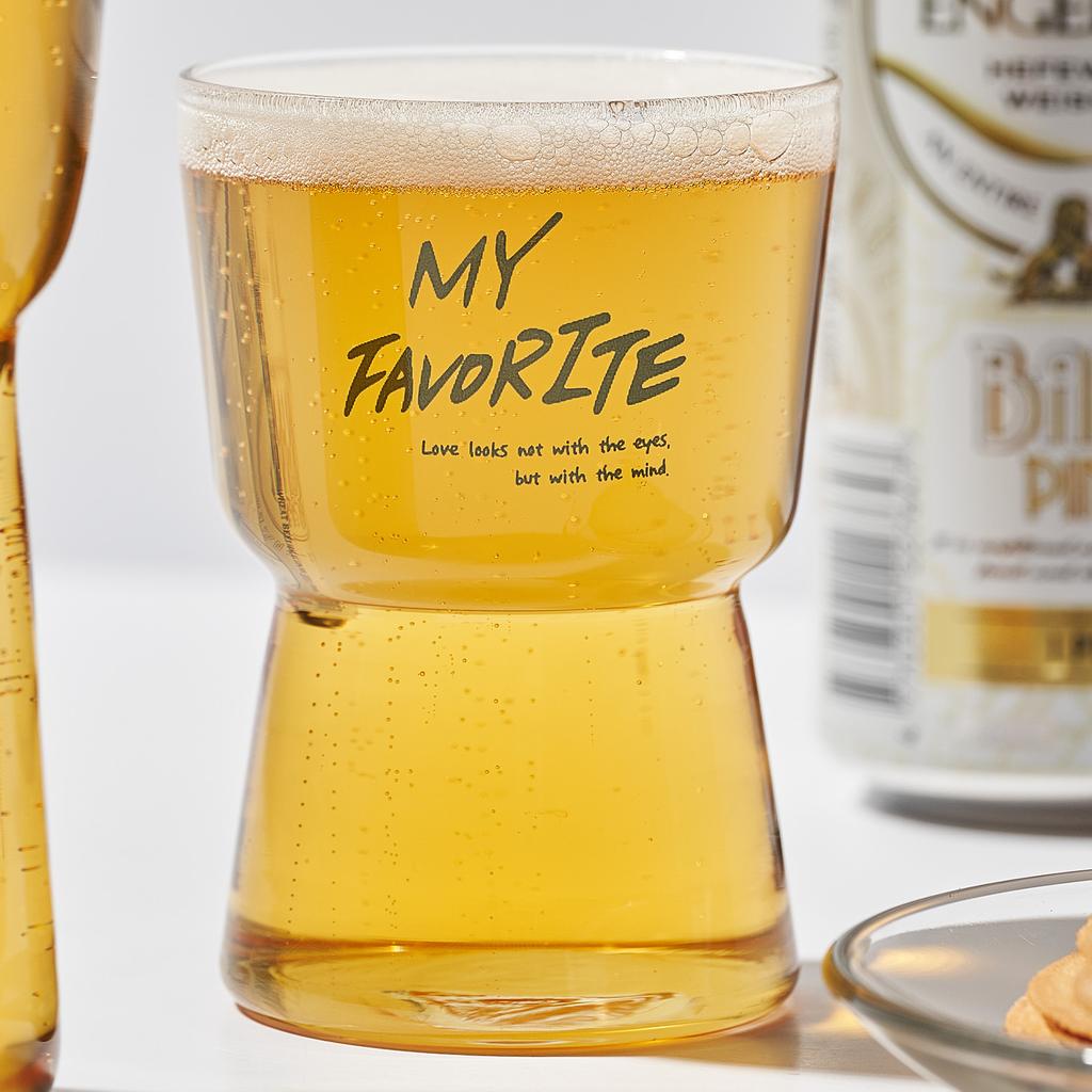 LASSIETTE Můj oblíbený skleněný hrnek (350 ml, 450 ml) Nádobí zelené