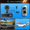 3-Kamera-Dashcam für Autokamera, 1080P, Videorecorder, WLAN, Auto-DVR, Vorne/Rückansicht, Kamera, Nachtsicht, Black Box, Autozubehör