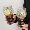 Ins Creative Transparent Glass Cups Cold Coffee Mug Ice Juice Cocktail Football Game Party Beer Drinking Cup Water Wine Bottle