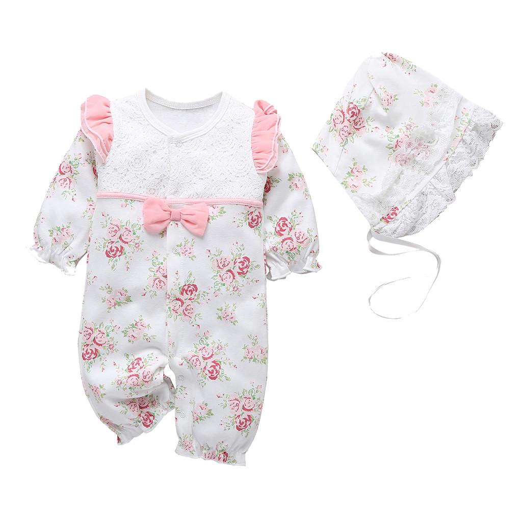 Neugeborenen Spitzenstrampler – Rückenfreies Design Mit Seidenschleife – Fotoshooting-Outfit Für 0–1 Monate – Einheitsgröße