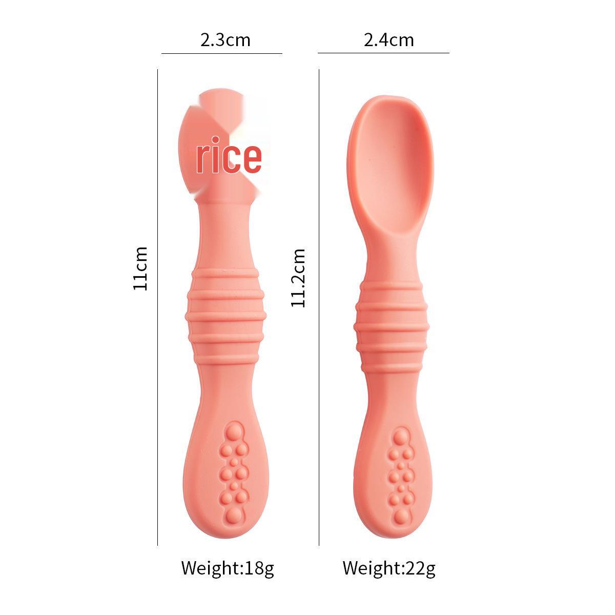 Silicone Soft Baby Feeding Spoon for Purees & Cereal