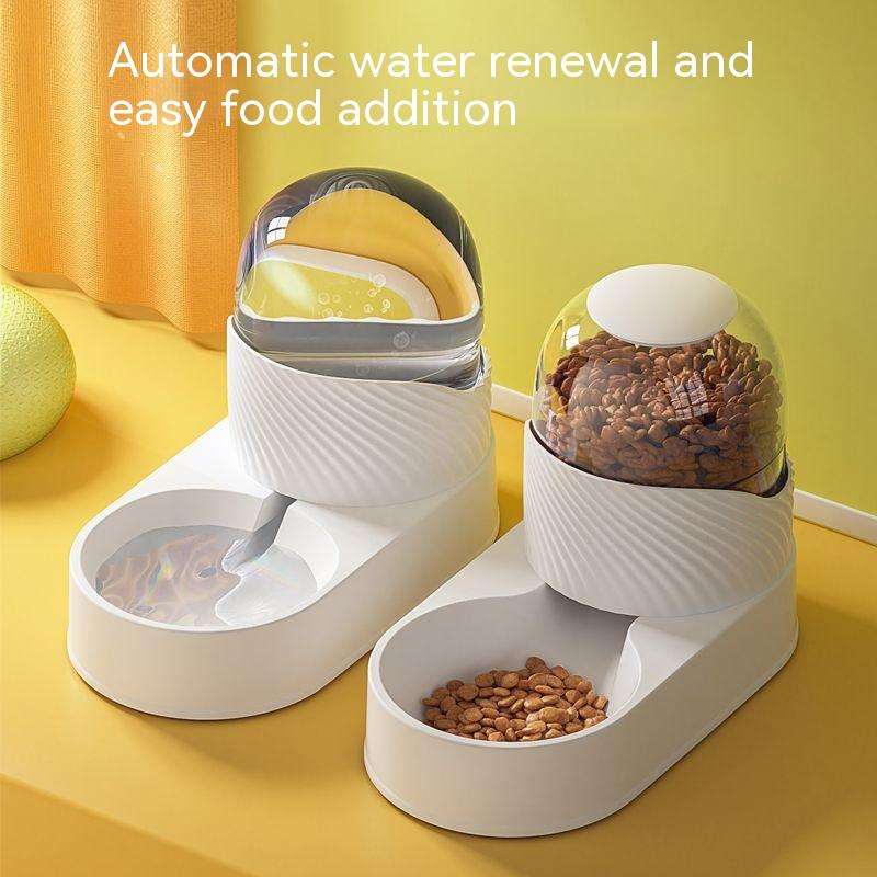 

Миска для кошек, двойная миска, автоматический диспенсер для воды, кормушка для собак, миска для домашних животных с защитой от опрокидывания, миска для еды для кошек, миска для воды, поилка для кошек