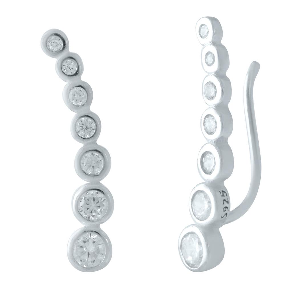 Silver Earrings with Cubic Zirkonia (1955871)