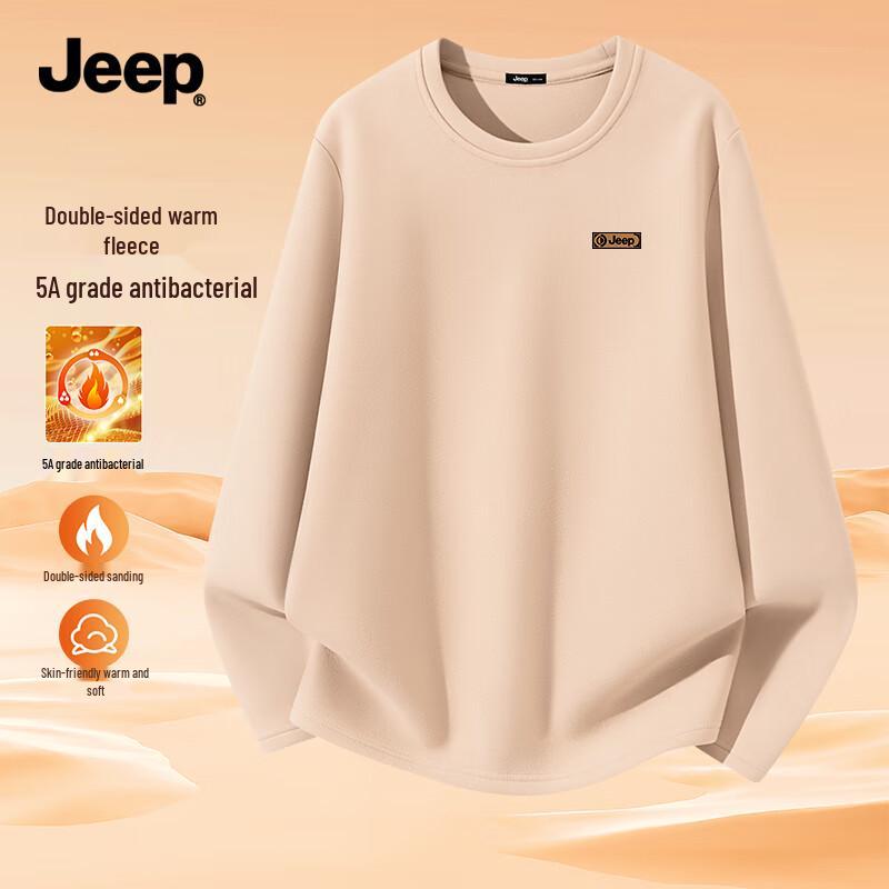 JEEP Men's Fleece-Lined Thermal Long-Sleeve T-Shirt