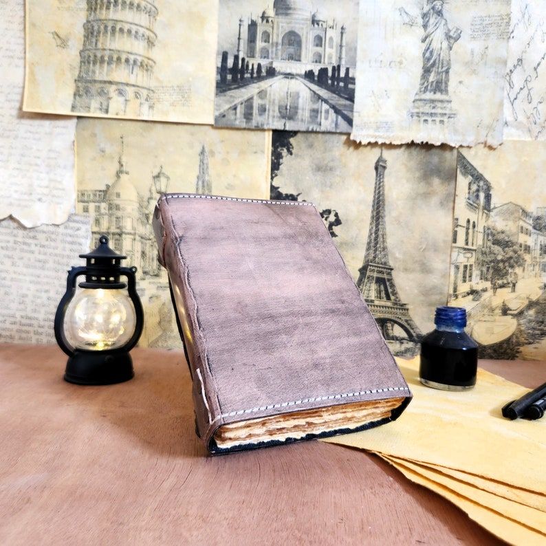 Cartea Hocus Pocus | carte de vrăji goale de Shadows Jurnal antic din piele, cel mai bun pentru Halloween, pentru el ea, caiet de schițe lucrat manual