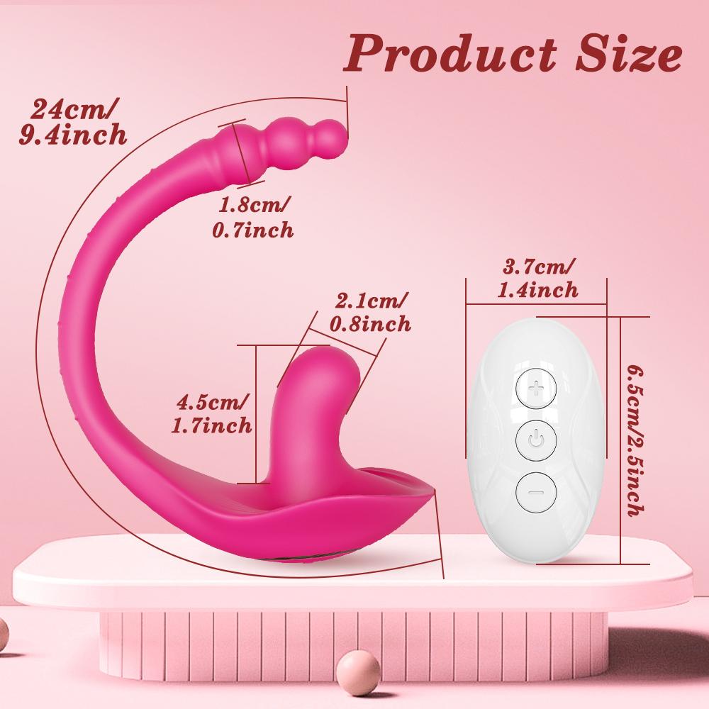 2 In 1 Powerful Vibrator Masturbation Tools for Women Vagina Anal Clitoris Stimulator Dildo Vibrator Adult Erotica Products