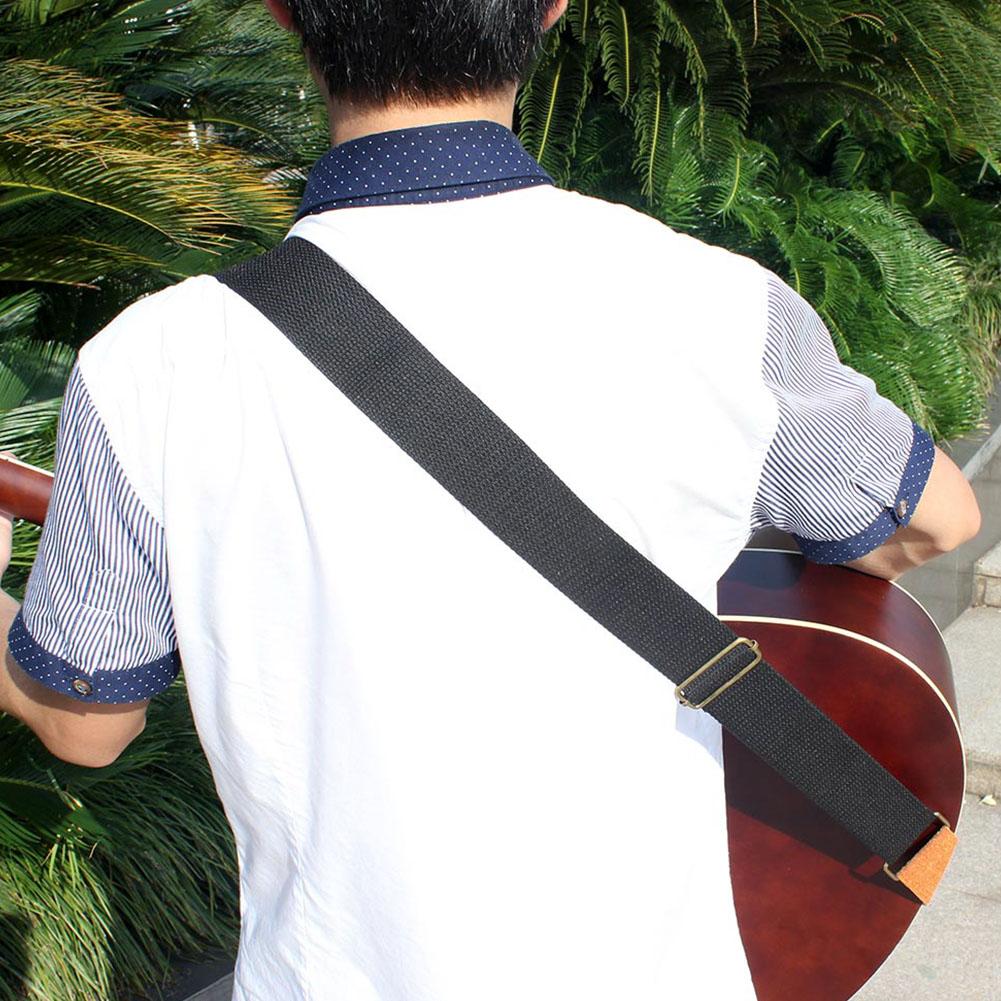 IRIN Comfortable Cotton Woven Folk Guitar Shoulder Strap (Brown)