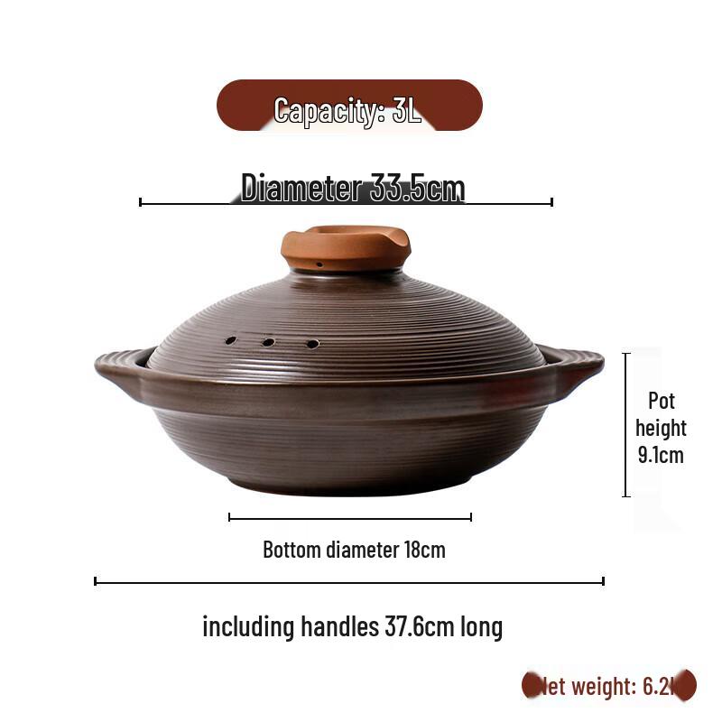 High-Temperature Ceramic Casserole Pot